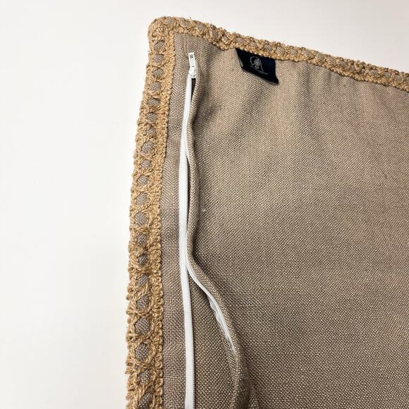 Phantoscope Linen Blend‎ Decorative Pillow Sham /Cover 19X19  Dark Tan Neutral - Picture 5 of 7